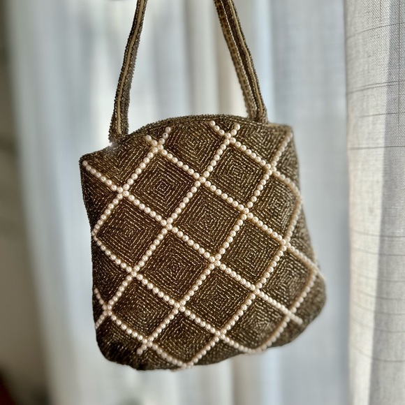 Hand beaded vintage bag - Picture 8 of 9